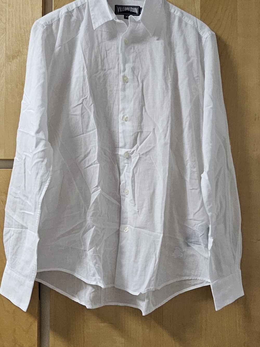 Vilebrequin Men's White Linen Button-Down Shirt